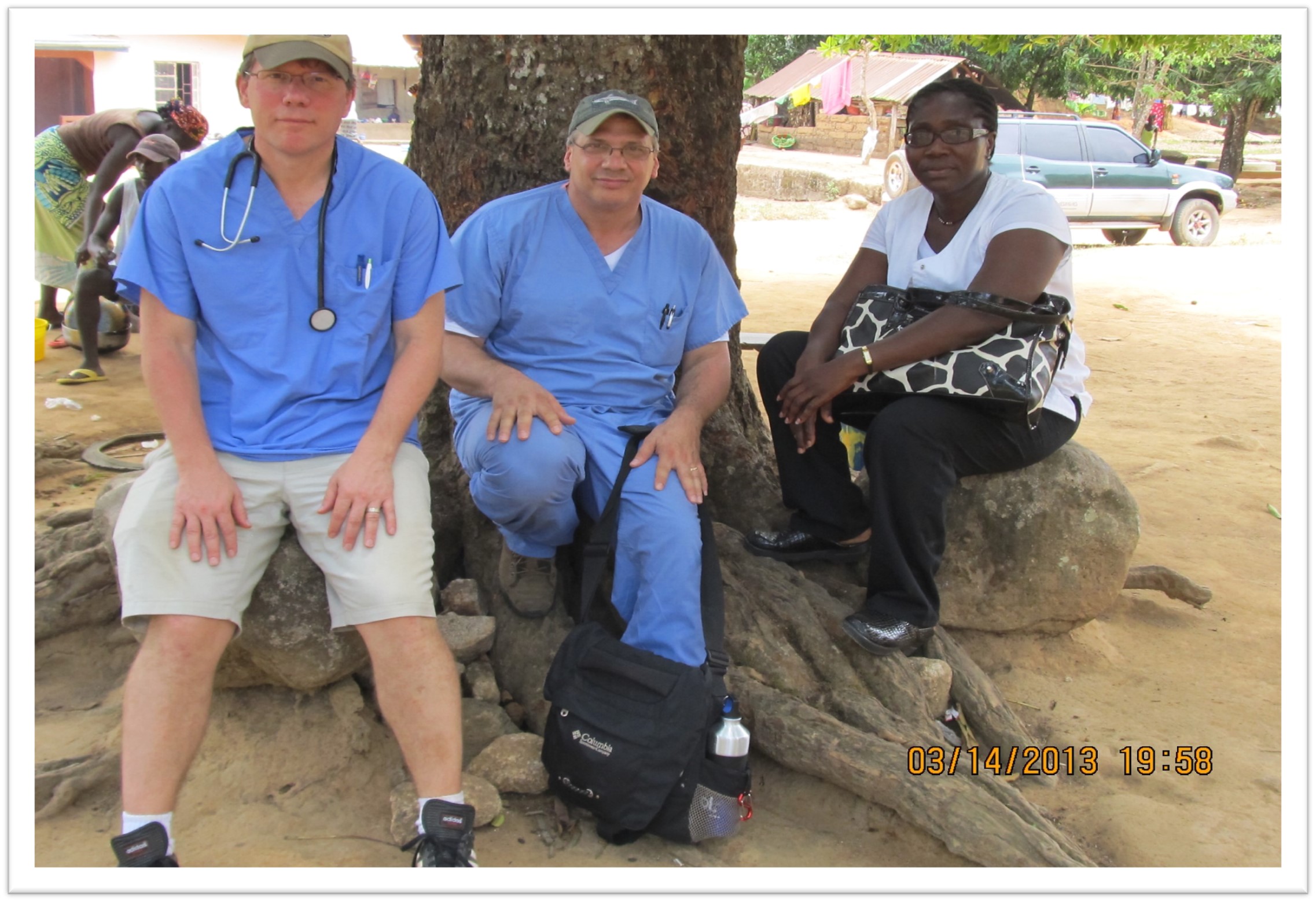 Myron, Phebian and Paul, early days of Sierra Leone (2013)